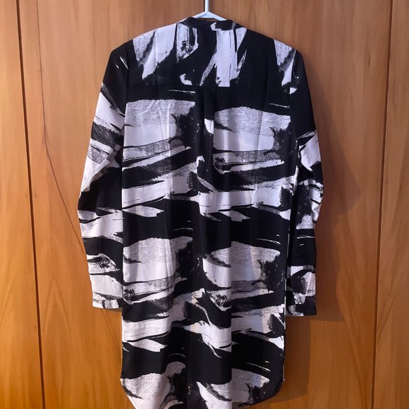 JDY Shirt Dress Black and White sz. 34 - Picture 5 of 11